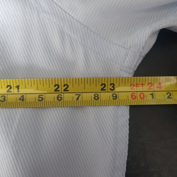 ZARA MAN SZ 16 Light Baby Blue 100% Cotton Men's Button Up Dress Shirt - Picture 9 of 12